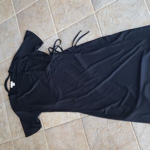 Avenue Black Wrap Dress